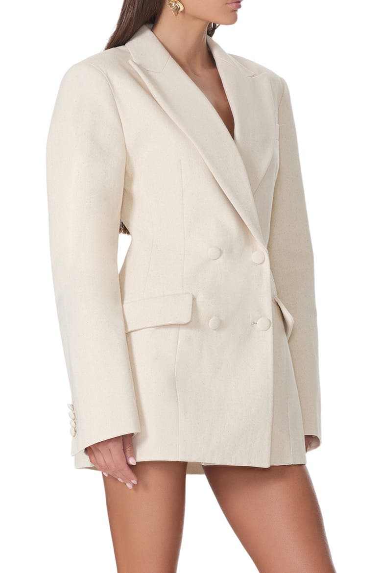 Jemima Cinch Waist Blazer, Alternate, color, OATMEAL