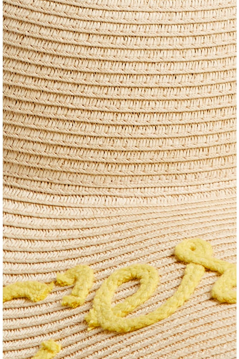 C'est La Vie Floppy Straw Hat, Alternate, color, NATURAL/ YELLOW