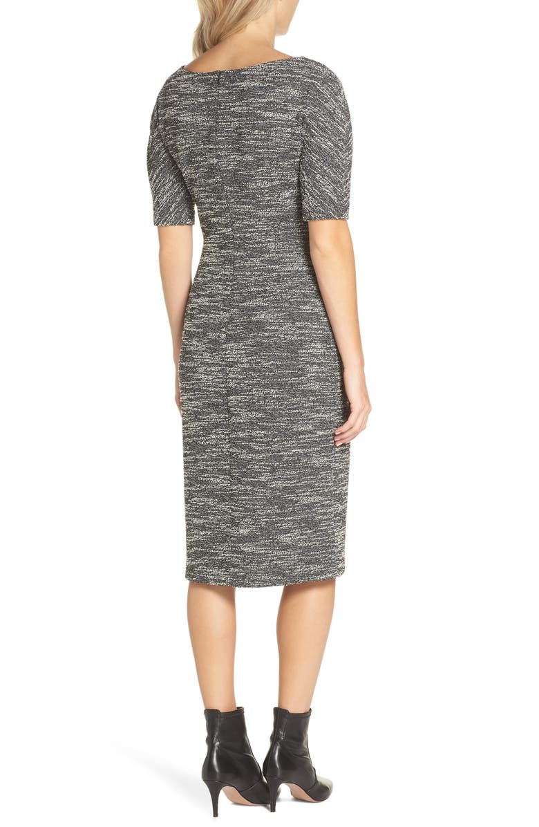 Maggy London Textured Arc Sheath Dress, Alternate, color,