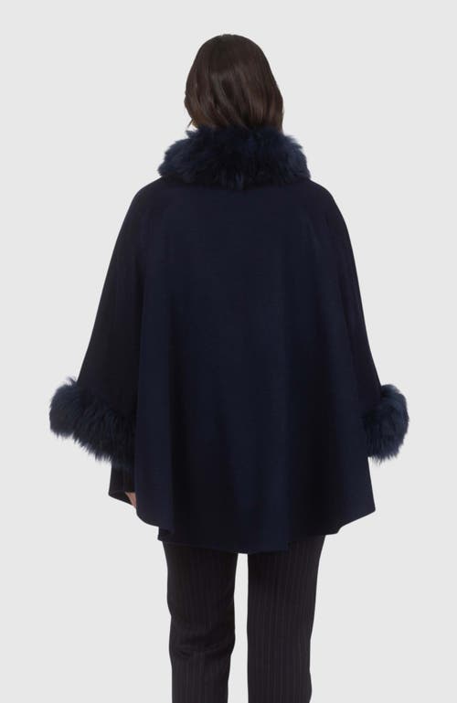 Gorski Wool And Cashmere Cape In Blue