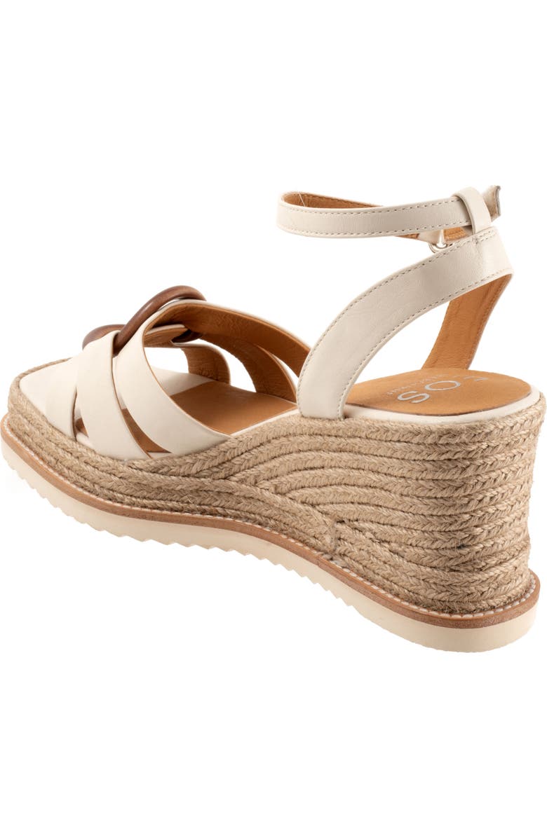 EOS FOOTWEAR Zeline Platform Wedge Sandal, Alternate, color, Bone