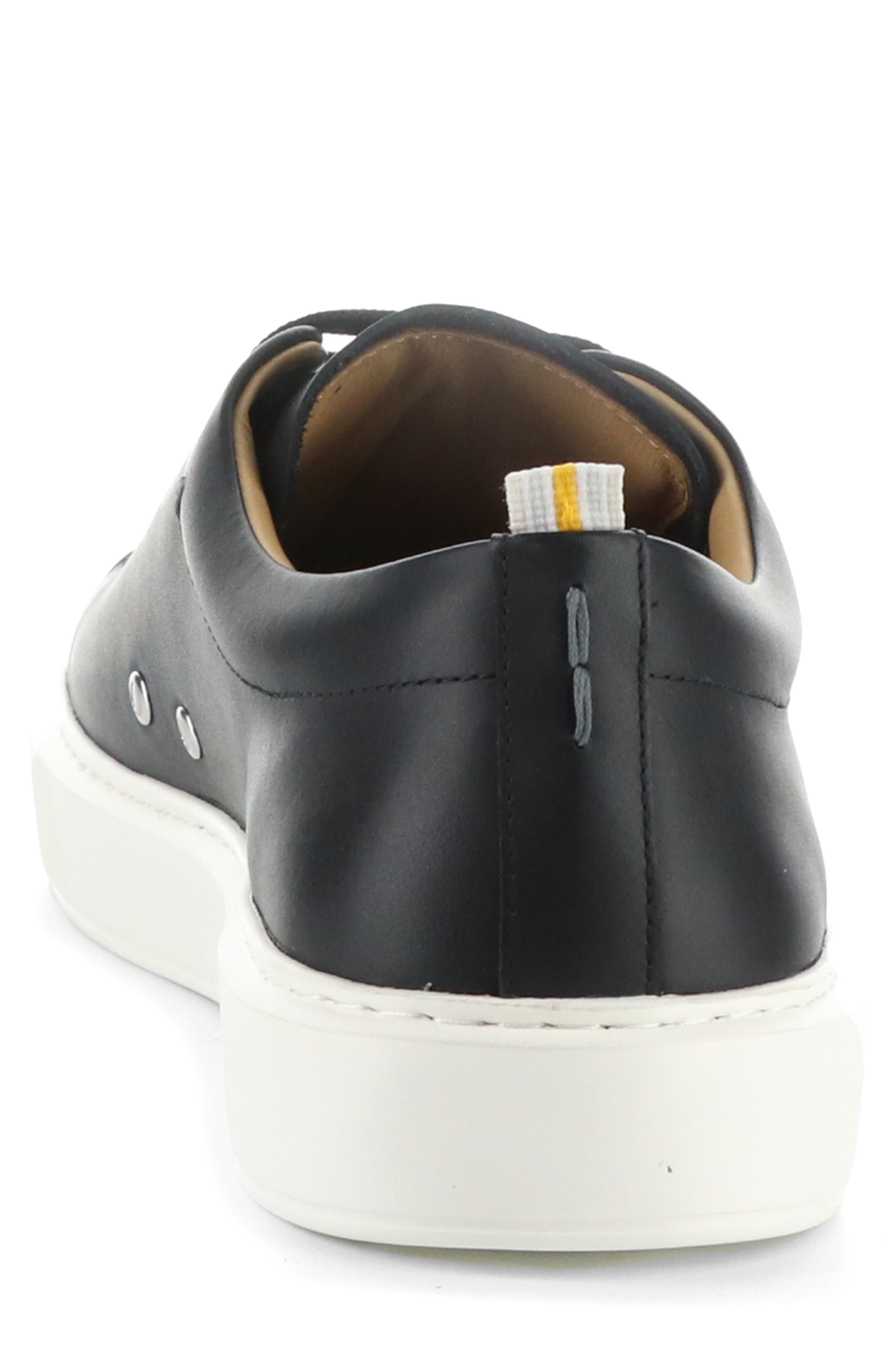 Ambitious Leather Sneaker, Alternate, color, Black Leather