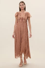 Rebecca Taylor Celeste Stripe Pleated Dress