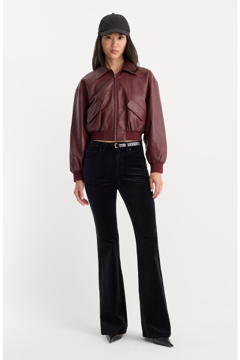 Good Legs Velvet Flare Leg Pants, Alternate, color, BLACK001