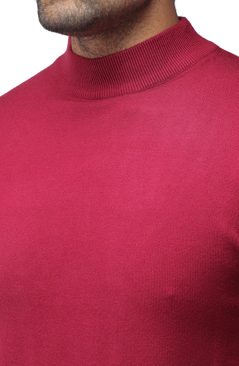 XRAY Core Mock Neck Knit Sweater, Alternate, color, Dark Burgundy