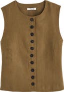 Madewell Button Front Linen Shell Top