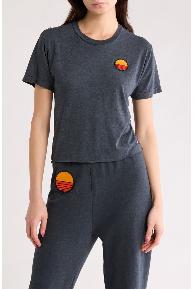 Sunset Patch T-Shirt, Main, color, CHARCOAL