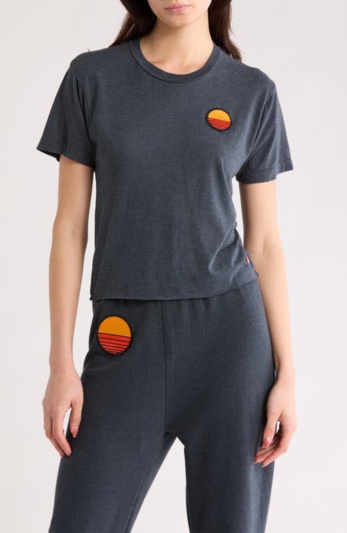 Aviator Nation Sunset Patch T-Shirt in Charcoal 