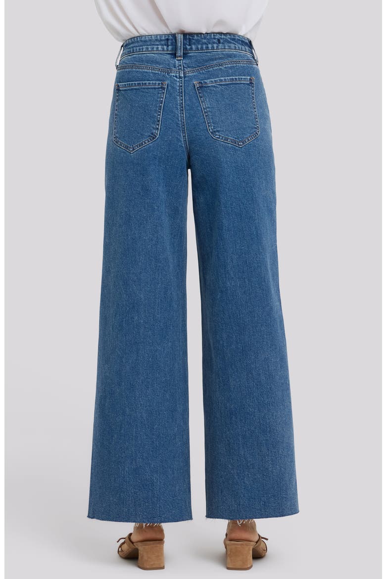 Simone Seamed Raw Hem High Waist Wide Leg Jeans, Alternate, color, SALTON