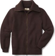 The Normal Brand Waffle Cotton Blend Full Zip Sweater Jacket