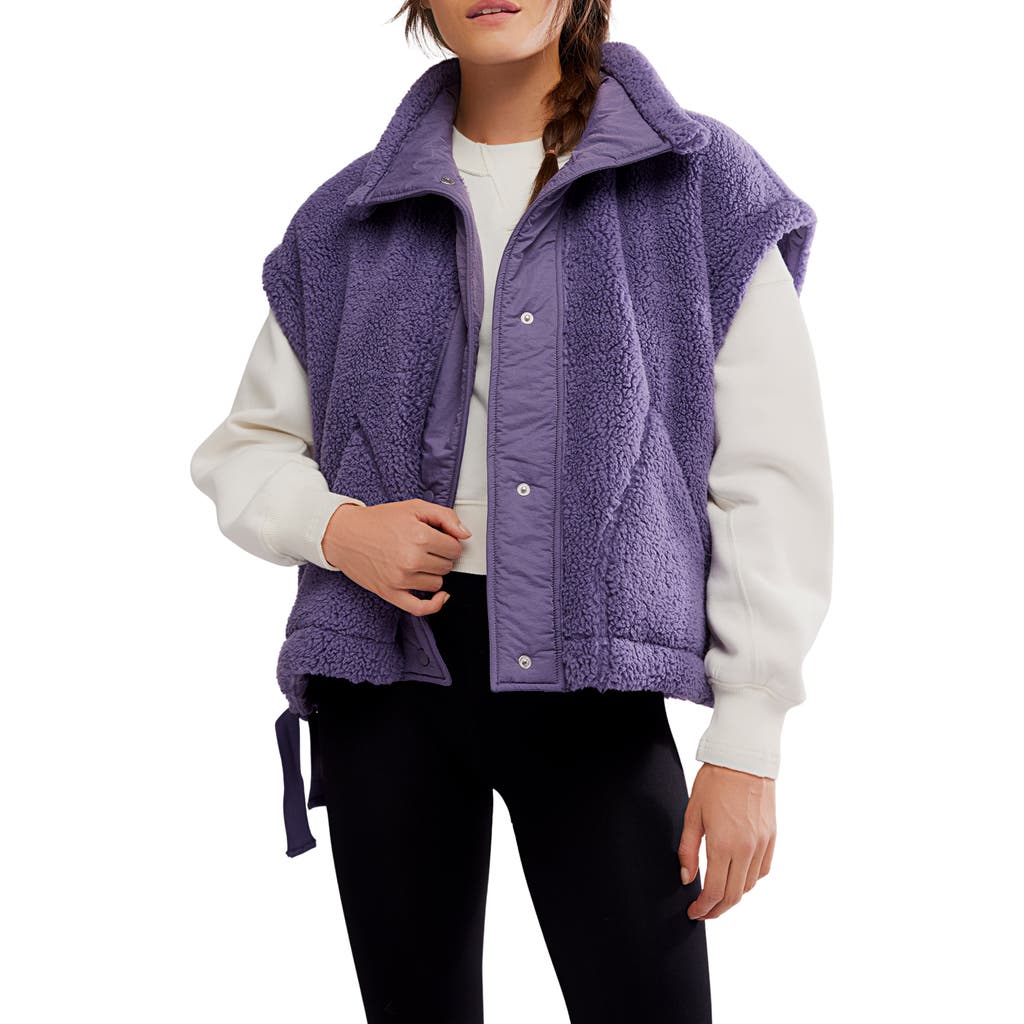 Free People Scout It Out Fleece Vest In Purple