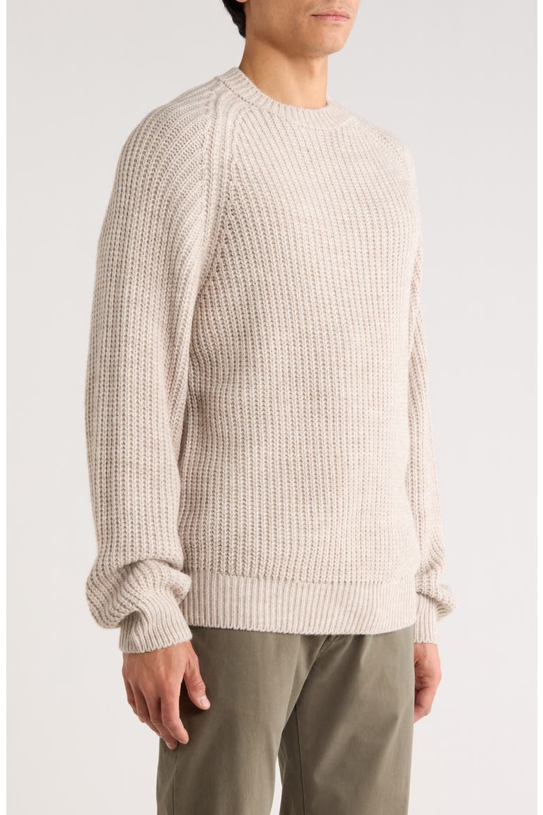 Firth Oversize Ribbed Crewneck Sweater, Alternate, color, WHITE