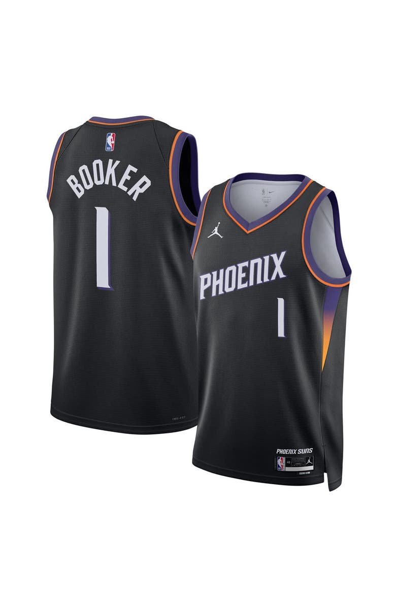 Jordan Brand Unisex Jordan Brand Devin Booker Black Phoenix Suns Swingman Jersey - Statement Edition, Main, color, Black