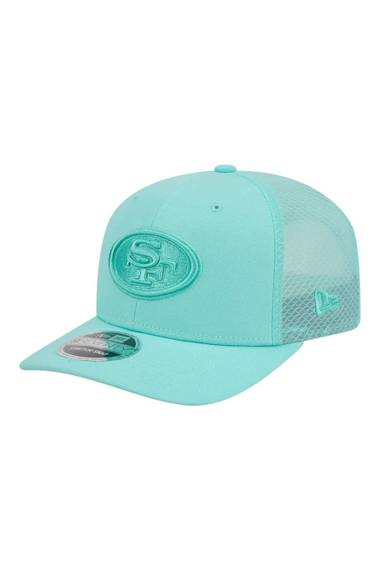 Men's New Era  Turquoise San Francisco 49ers Color Pack 9SEVENTY Adjustable Hat, Main, color, Turquoise