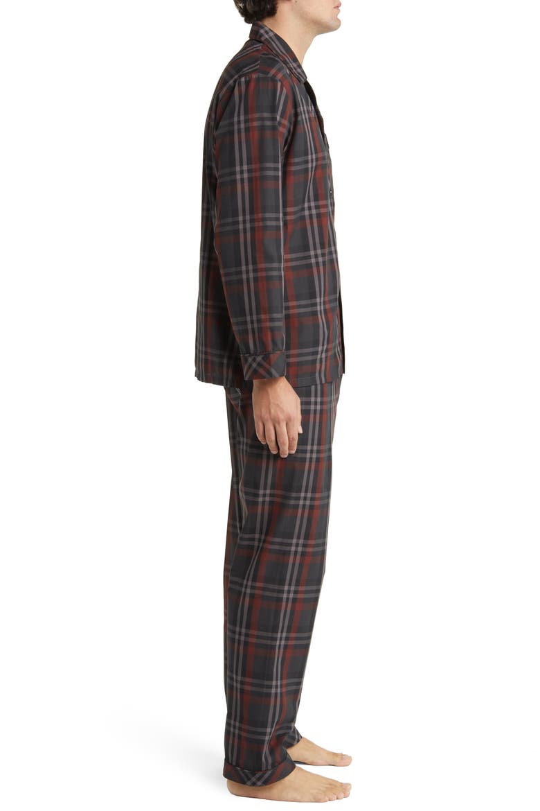 Masons Easy Care Plaid Woven Pajamas, Alternate, color, CHARCOAL/ BURGUNDY
