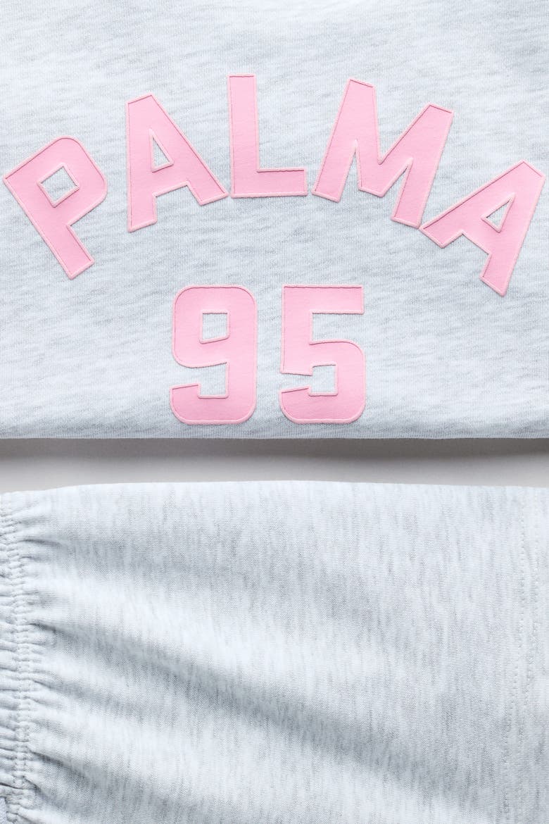 2-piece Sweatshirt Set, Alternate, color, Light gray melange/Palma