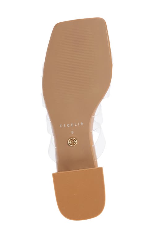 Cecelia New York Ludlow Cage Slide Sandal In Alabaster
