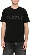PURPLE BRAND Inside Out Texture Cotton Jersey Graphic T-Shirt