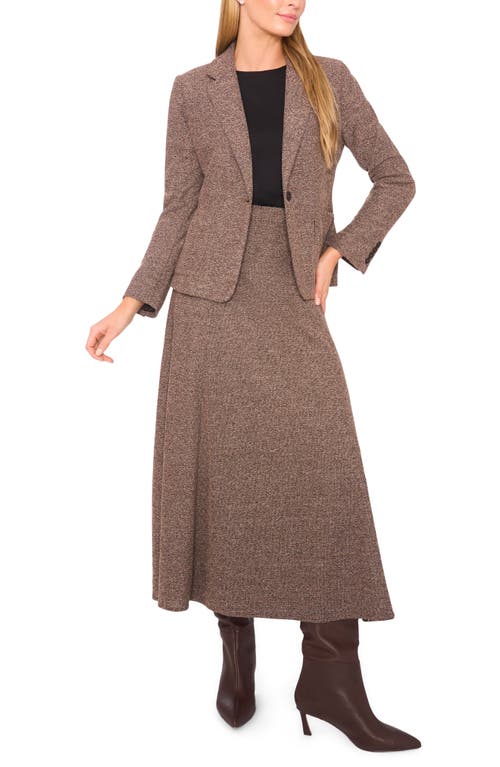 Halogenr Halogen(r) One-button Tweed Knit Blazer In Brown
