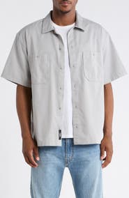 Vans Larkspur Short Sleeve Cotton Button-Up Work Shirt