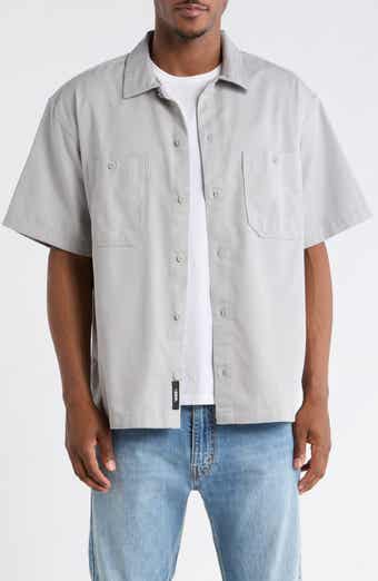 Larkspur Short Sleeve Cotton Button-Up Work Shirt