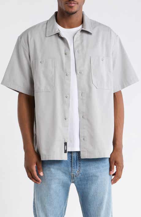 Larkspur Short Sleeve Cotton Button-Up Work Shirt