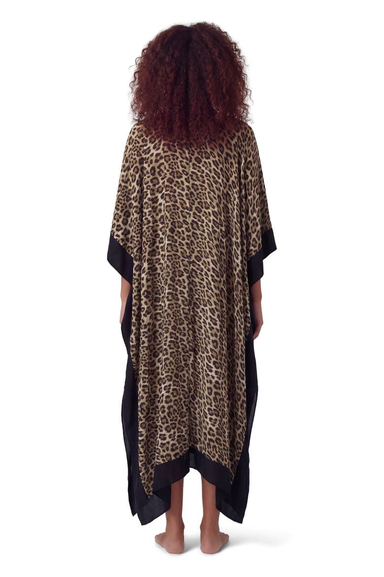 Leopard Womens Kaftan, Alternate, color, LEOPARD BROWN