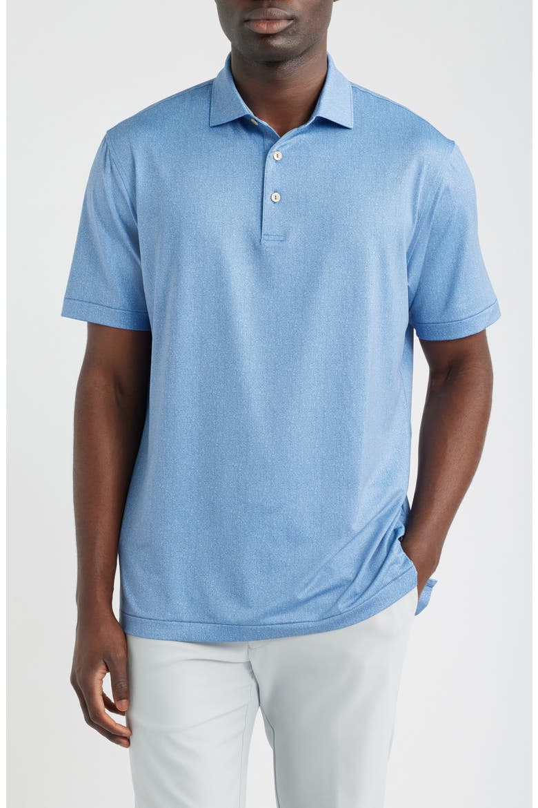 Herringbone Summer Comfort Performance Jersey Polo, Main, color, BALI BLUE