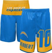 Outerstuff Youth Justin Herbert Powder Blue Los Angeles Chargers Name & Number Player Shorts