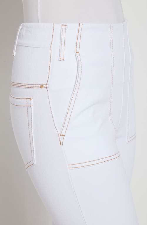 Lyssé Cropped Boyfriend Denim With Pockets In White