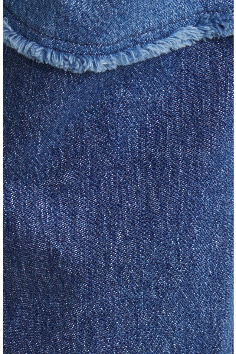 The Getty Patchwork High Waist Crop Wide Leg Jeans, Alternate, color, INDIGO PATCHWORK