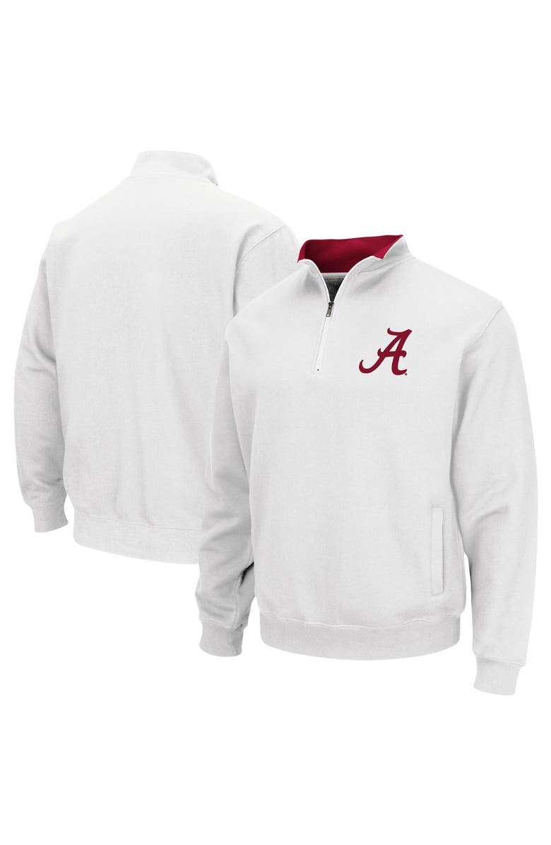 COLOSSEUM Men's Colosseum White Alabama Crimson Tide Tortugas Logo Quarter-Zip Pullover Jacket, Main, color, White