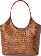 Brahmin Melora Croc Embossed Leather Tote