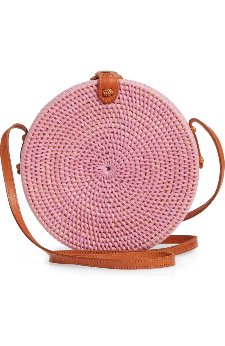 Nordstrom Woven Rattan Canteen Bag, Alternate, color,