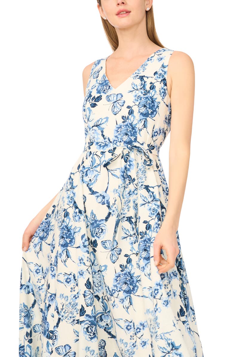 Ted Baker Sleeveless V-Neck Maxi Dress, Alternate, color, Vanilla Ice