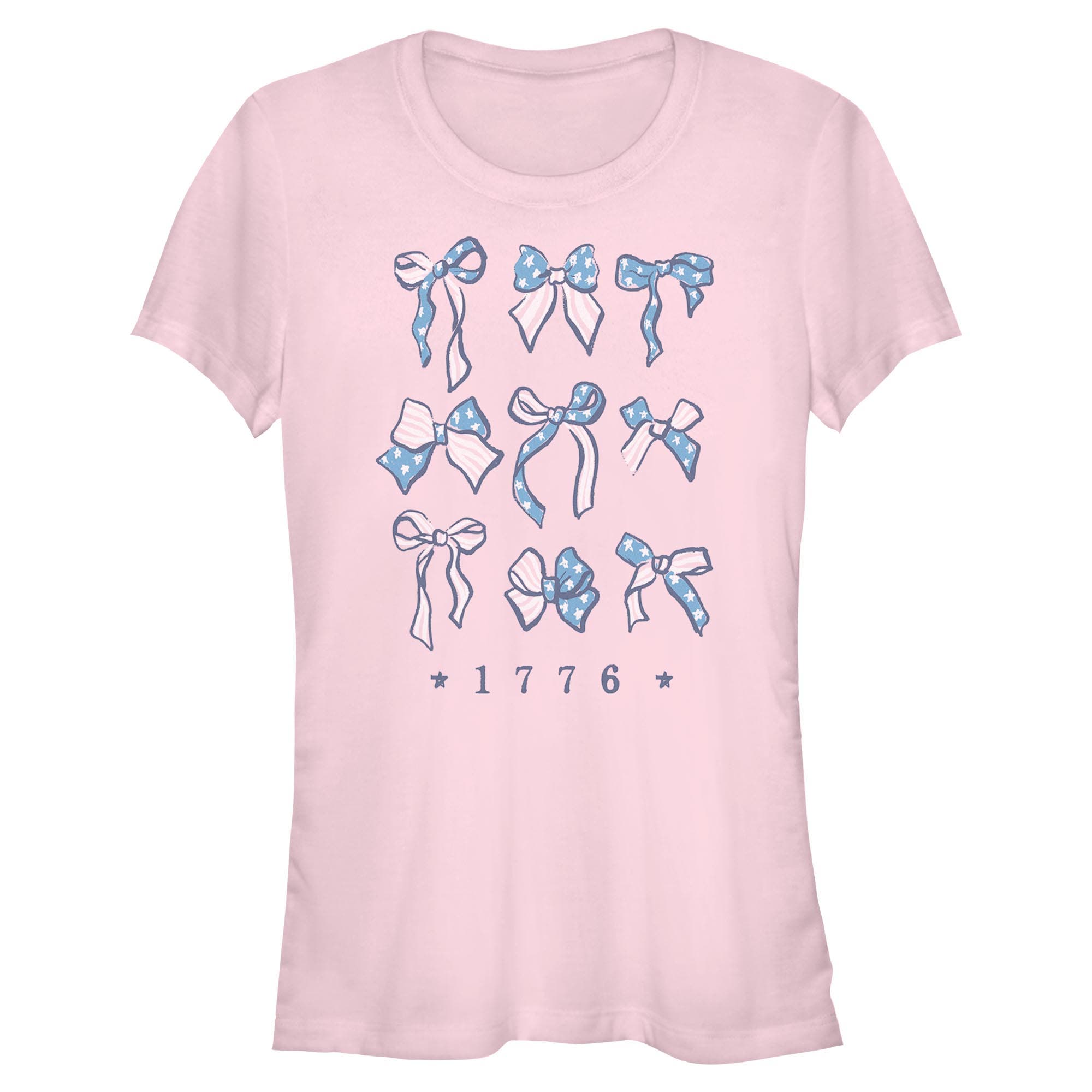 Lost Gods Juniors  1776 American Bows T Shirt In Pink