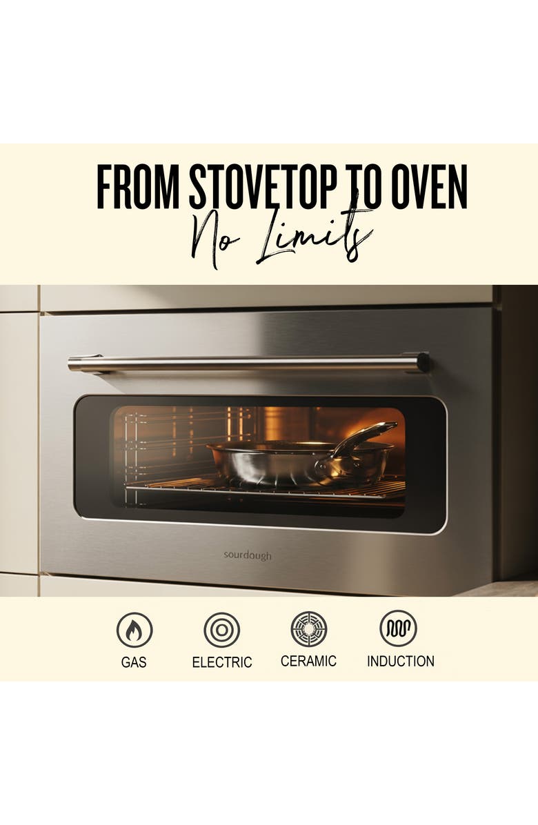 Alva Maestro Nonstick Stainless Steel Frying Pan - 5-Ply, Alternate, color, 9.5-Inch