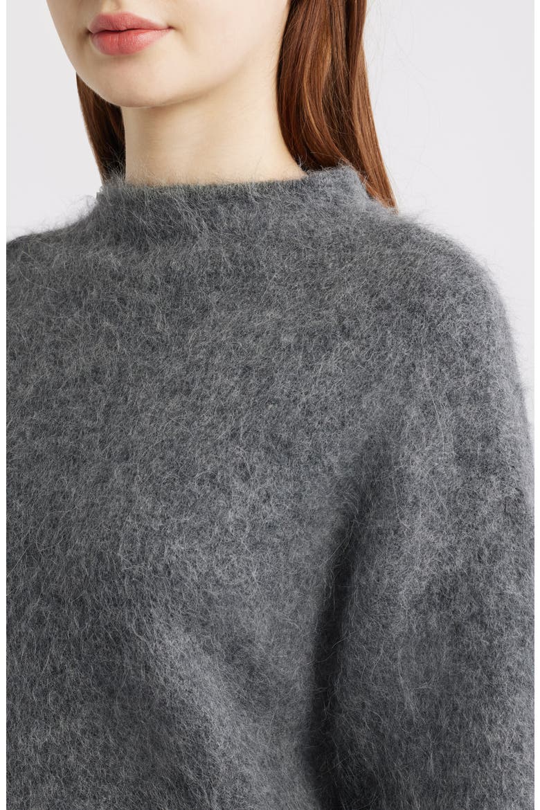 Suri Alpaca Blend Funnel Neck Sweater, Alternate, color, CHARCOAL