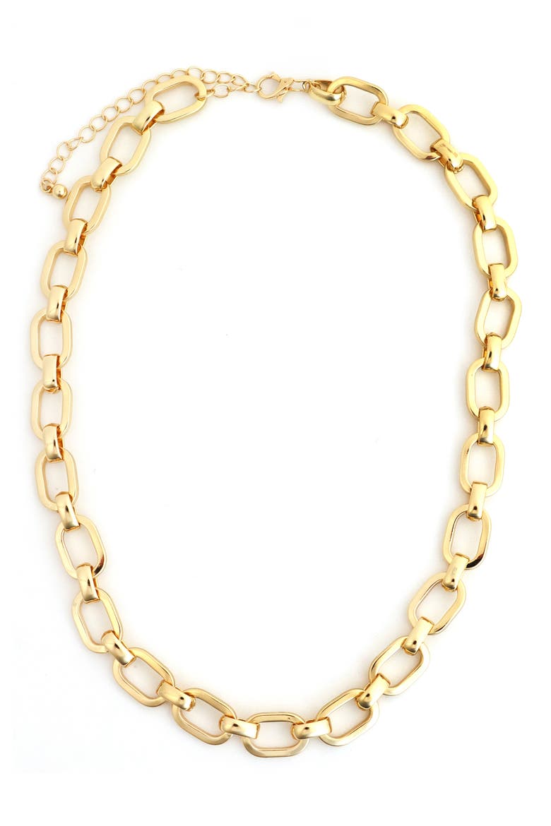 Oval Link Chain Necklace, Main, color, GOLD