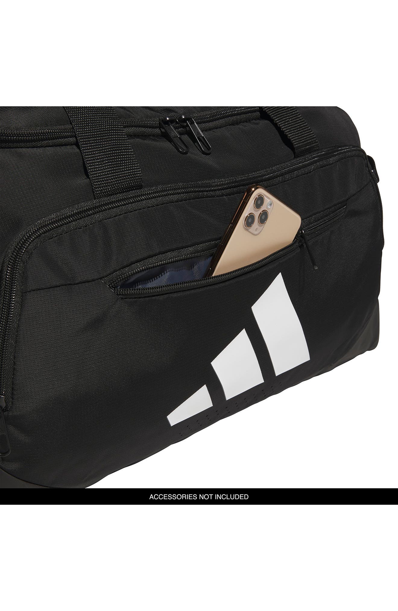 adidas Defender 5 Small Duffel Bag, Alternate, color, Black