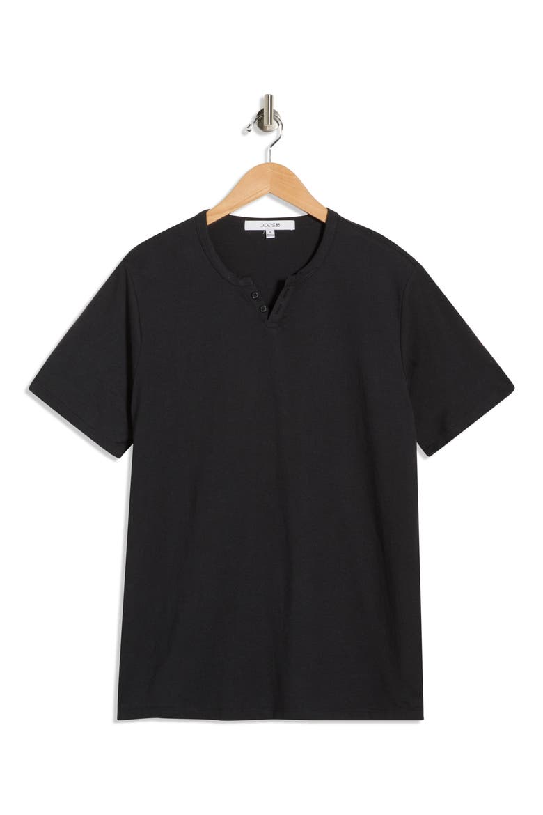 Classic Cotton Henley T-Shirt, Alternate, color, BLACK