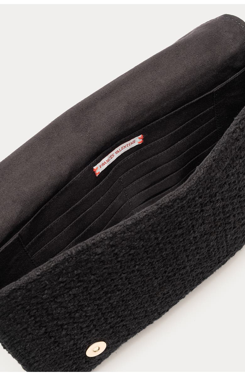 Frances Valentine Betta Boucle Clutch, Alternate, color, Black