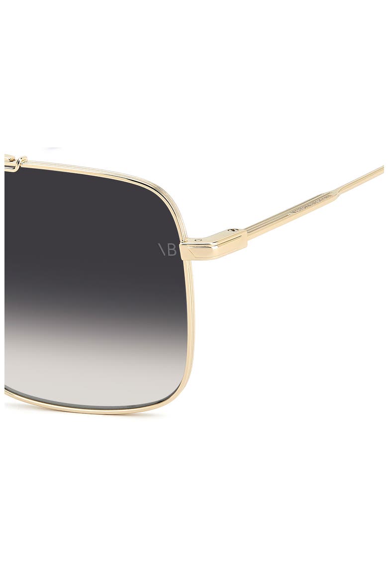 VB 1019/S 60mm Rectangular Aviator Sunglasses, Alternate, color, GOLD BLACK/ DARK GREY SF