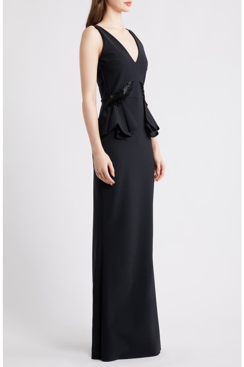 Nawa Sleeveless Mermaid Gown, Alternate, color, BLACK