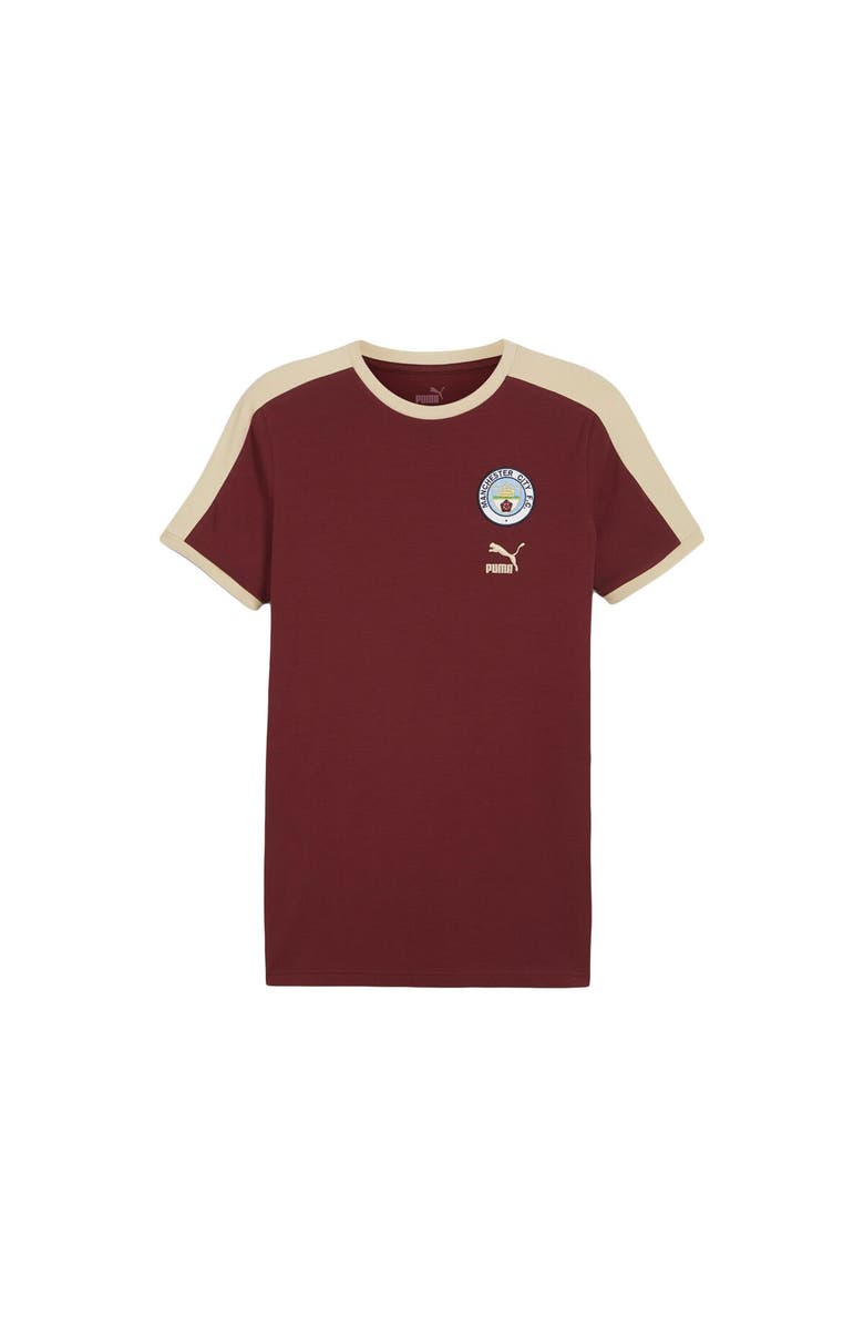PUMA Men's Puma Maroon Manchester City FtblHeritage T-Shirt, Alternate, color, 