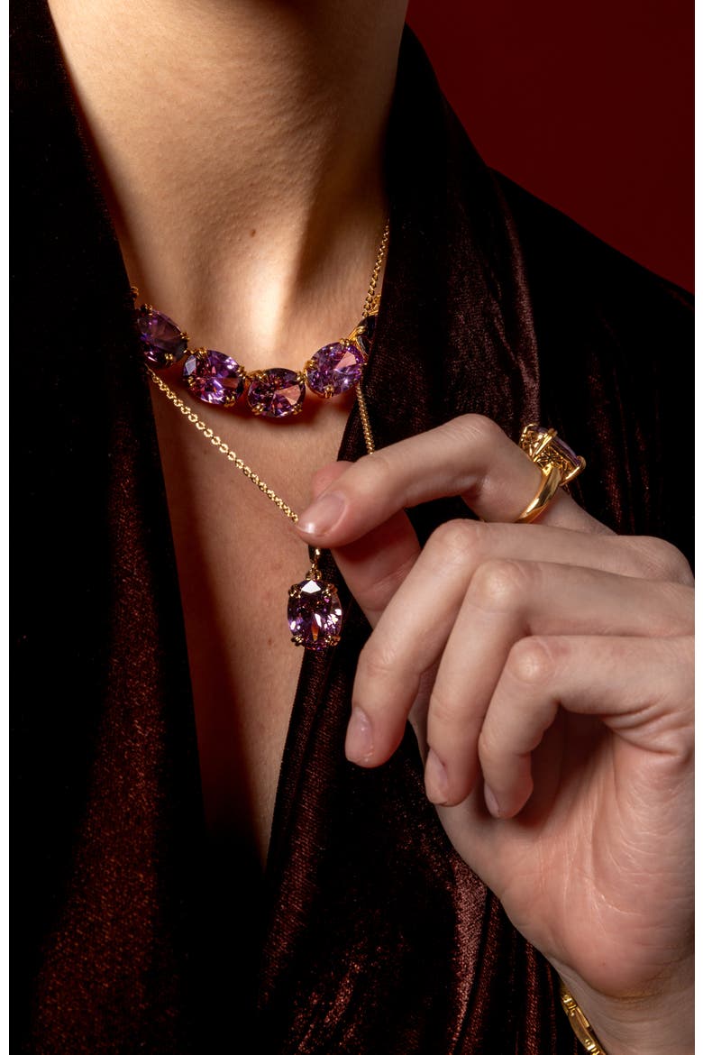 Grape Glow Pendant, Alternate, color, Purple & Gold