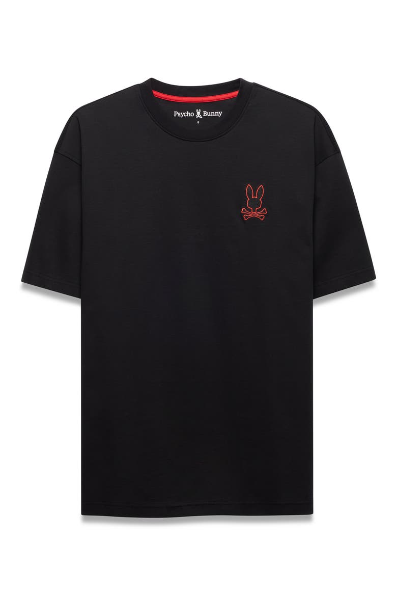 Rune Relaxed Back Graphic Pima Cotton T-Shirt, Alternate, color, BLACK