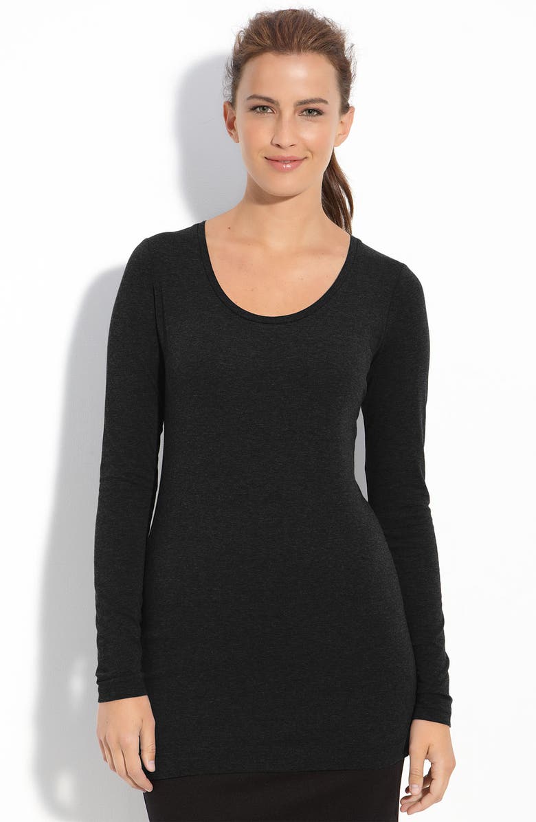 White + Warren Scoop Neck Tee, Main, color, 