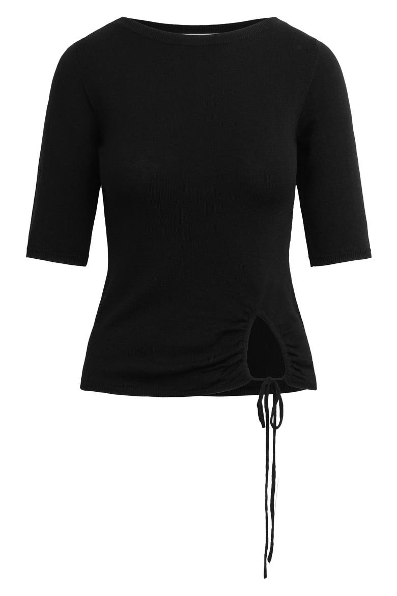 Side Eye Wool Top, Alternate, color, BLACK