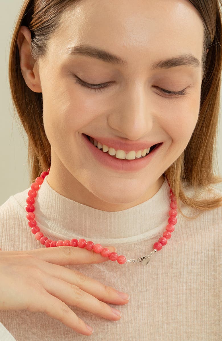 Bearfruit Jewelry Sterling Silver 18k Gold Plated Aeri Heart Clasp Necklace Dainty, Alternate, color, 